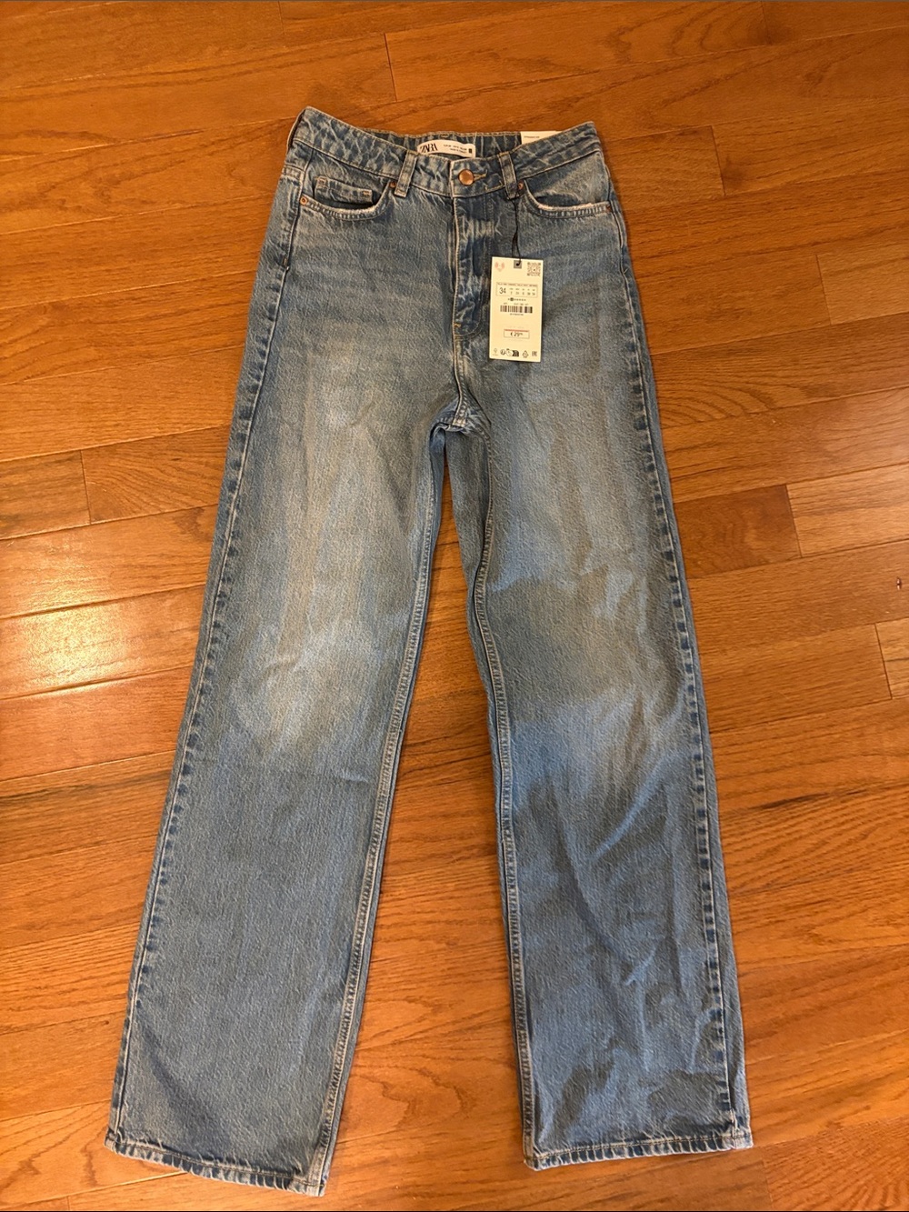 Zara Light Blue Straight women’s Jeans
